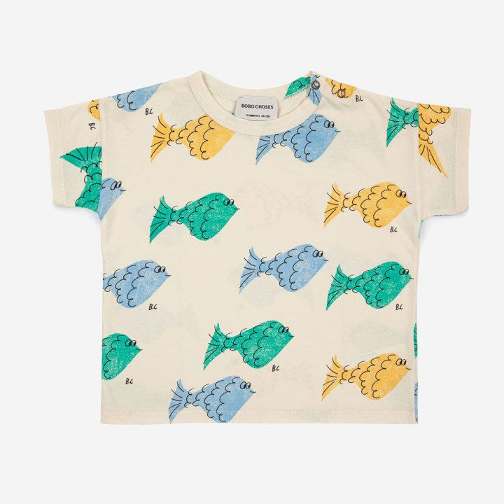 Multicolor Fish All Over Baby T-Shirt