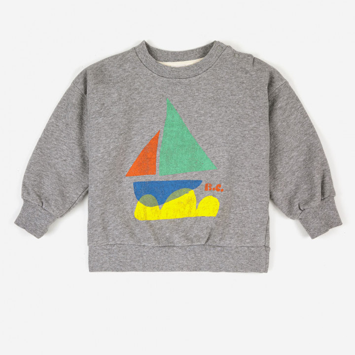 Multicolor Sail Boat Baby Sweatshirt
