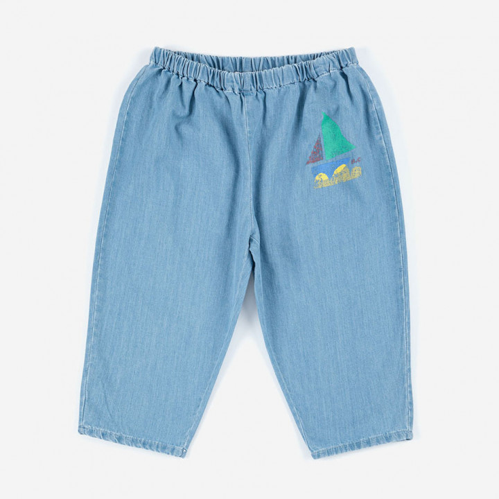 Multicolor Sail Boat Woven Baby Trousers