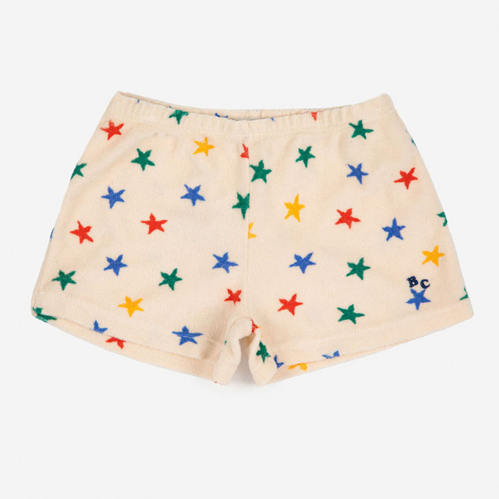 Multicolor Stars Terry Baby Shorts