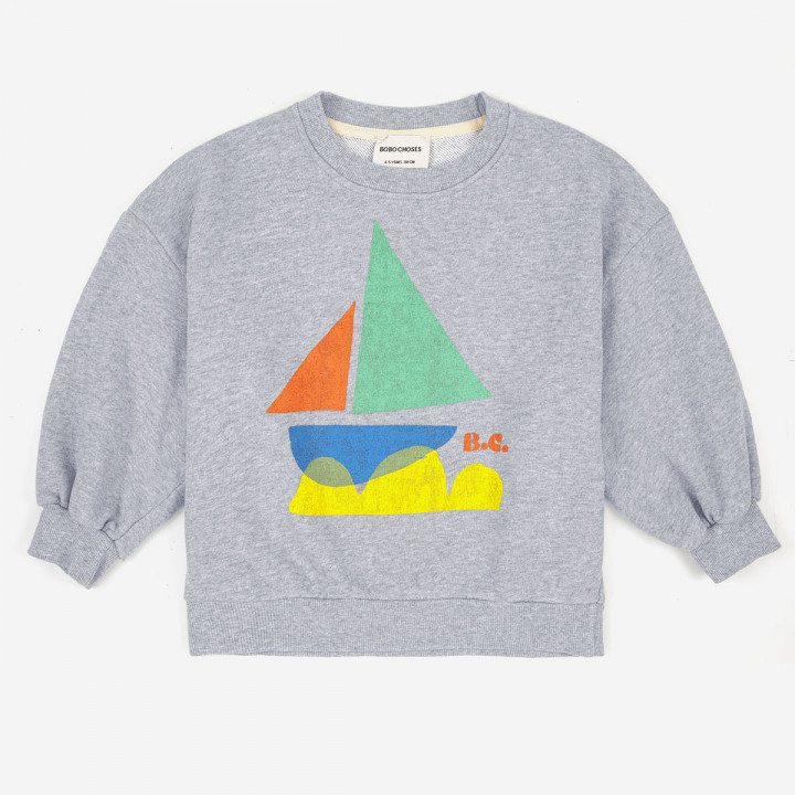 Multicolor Sail Boat Sweatshirt