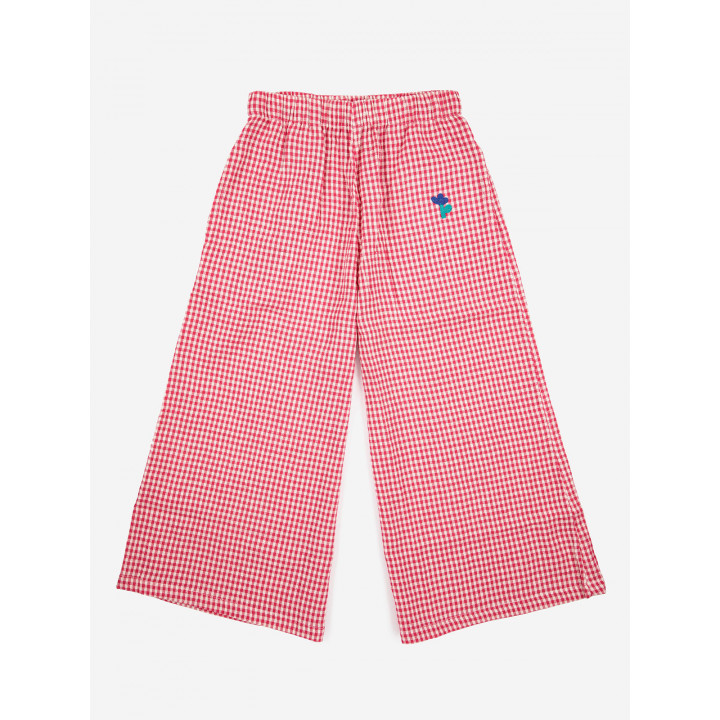Pink Vichy Woven Culotte Pants