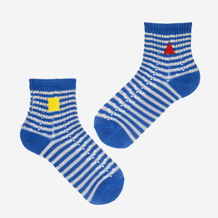 Blue Stripes Short Socks