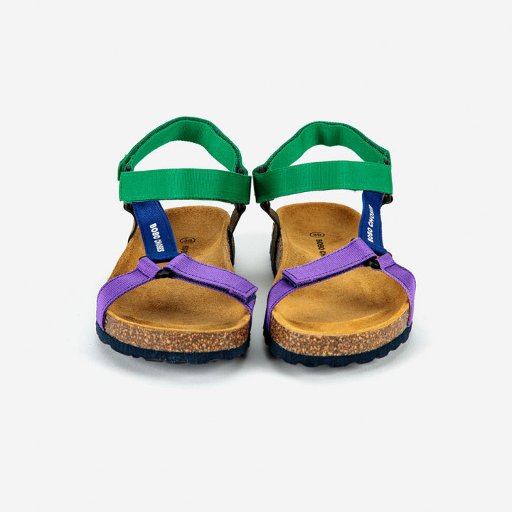 Color Block Strap Sandals