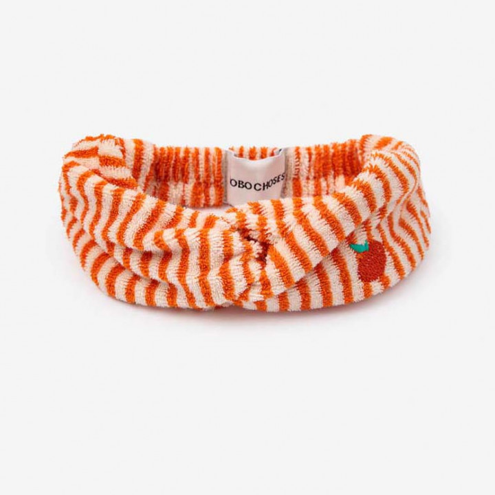 Baby Orange Stripes Terry Headband