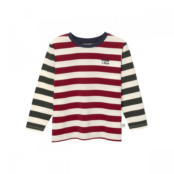 Crew Neck Multi Stripe Top