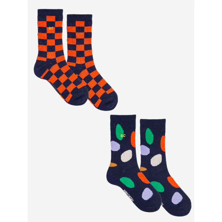 Party Time and Checkerboard Long Socks Pack