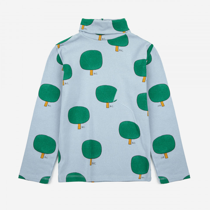 Green Tree All Over Turtle Neck T-Shirt