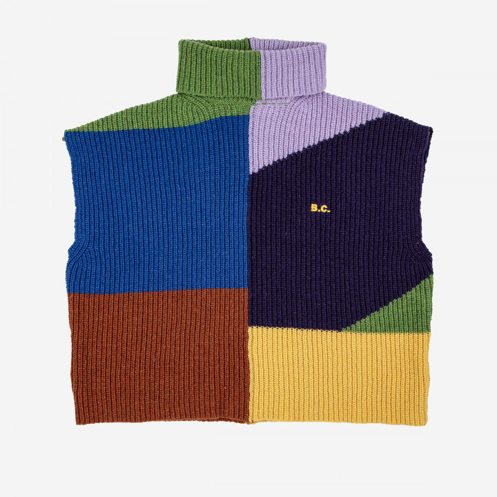 Multicolor Intarsia Cotton Vest