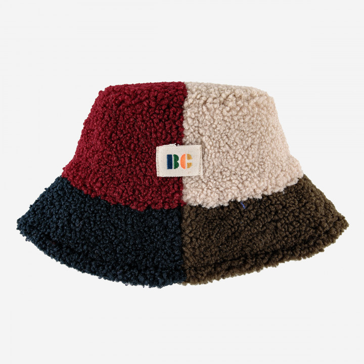 Color Block Sheepskin Hat