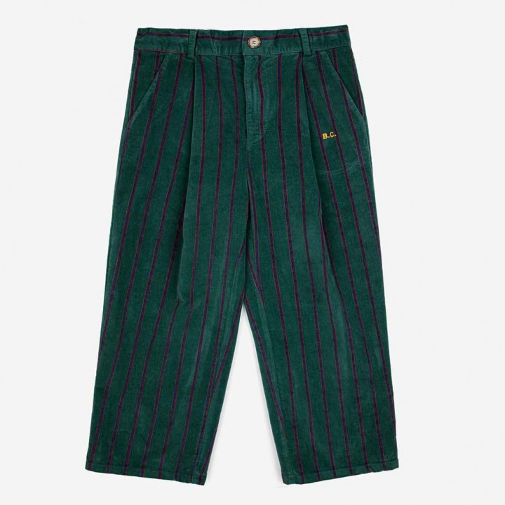 BC Striped Chino Pants Dark Green