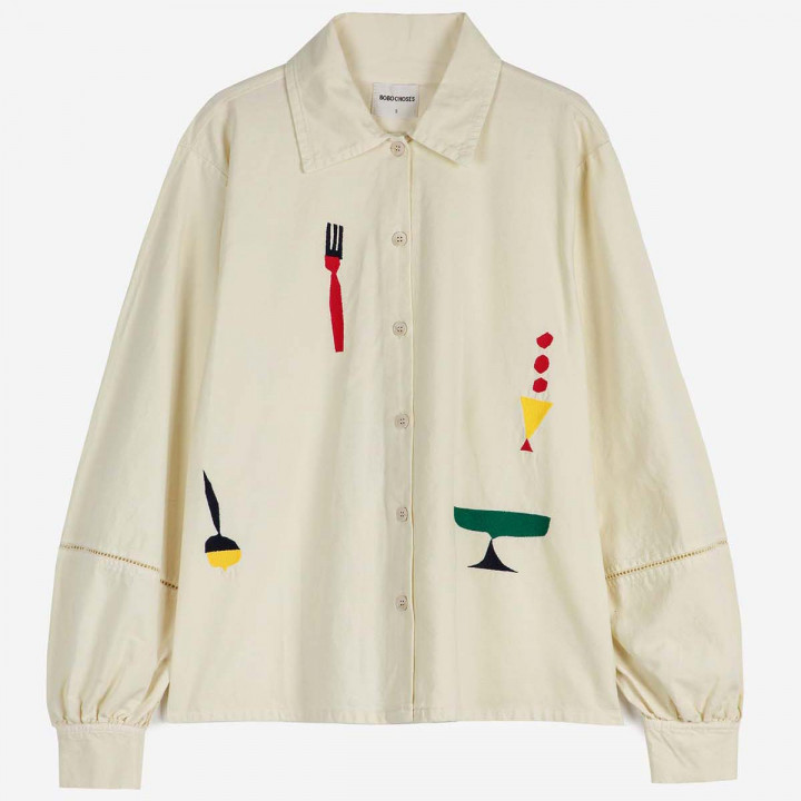 The Feast Embroidered Shirt Offwhite