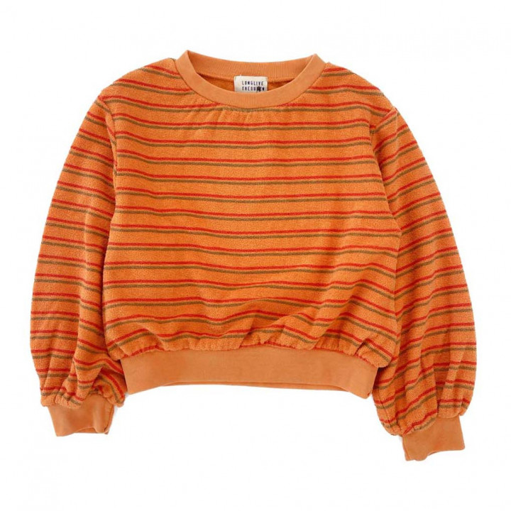 Terry Sweater Orange Stripe