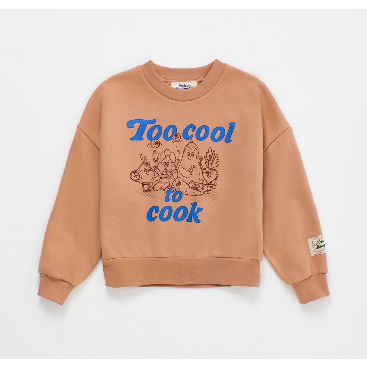 Too Cool To Cook Sweatshirt Caramel