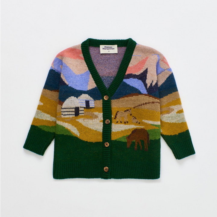 Landscape Cardigan Beige