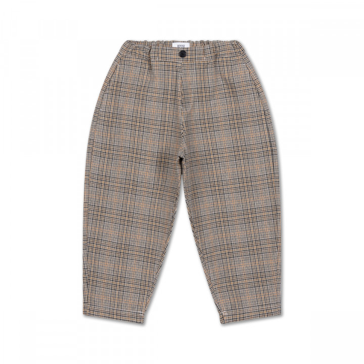 Comfort Fit Pant Taupe Mini Check