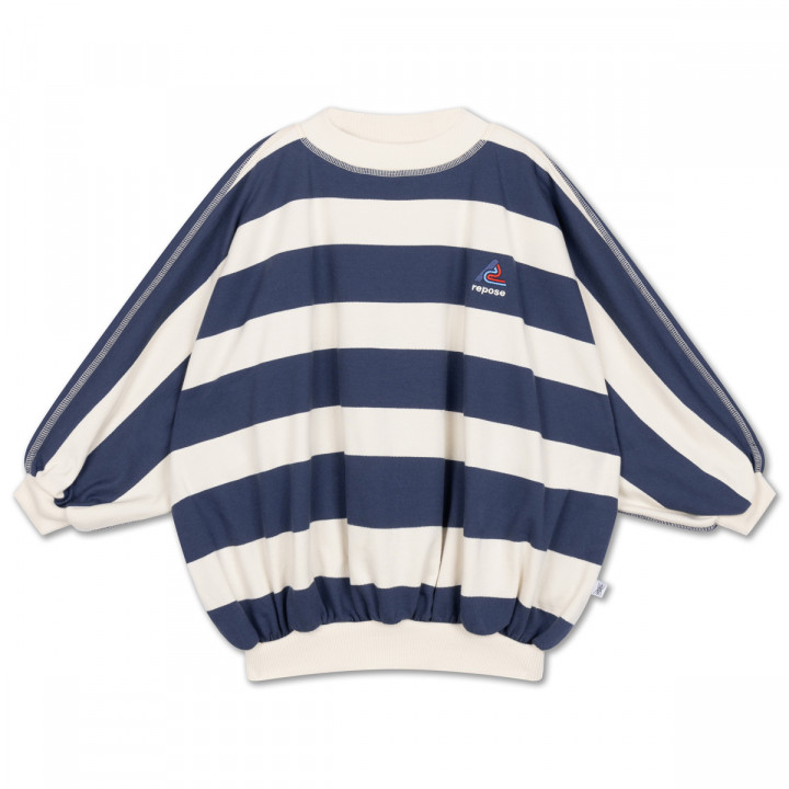 Iris Sweater Eclipse Blue Block Stripe
