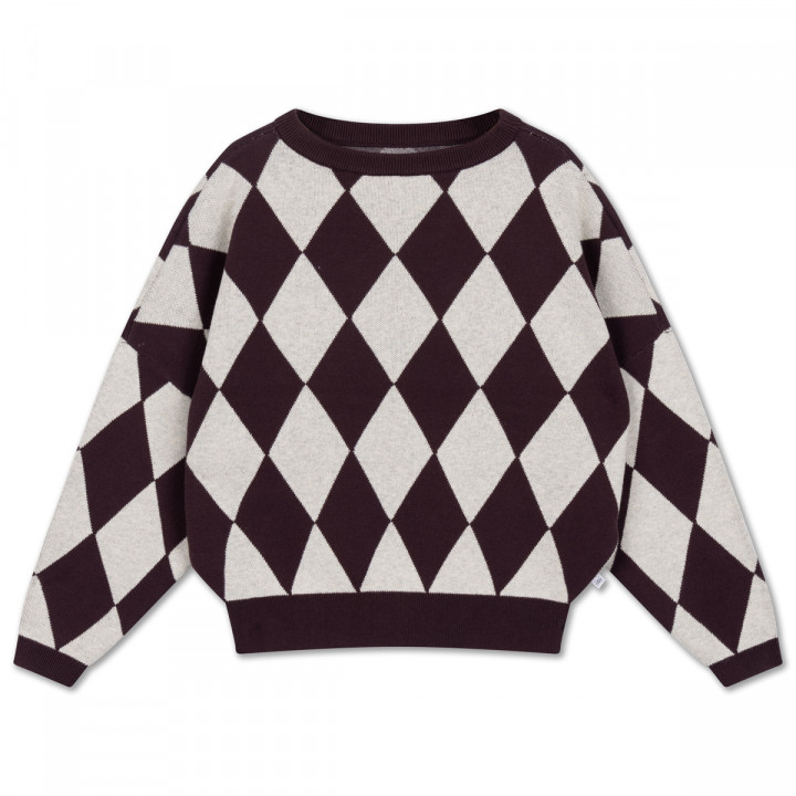 Knit Slouchy Sweater Chocolate Twist