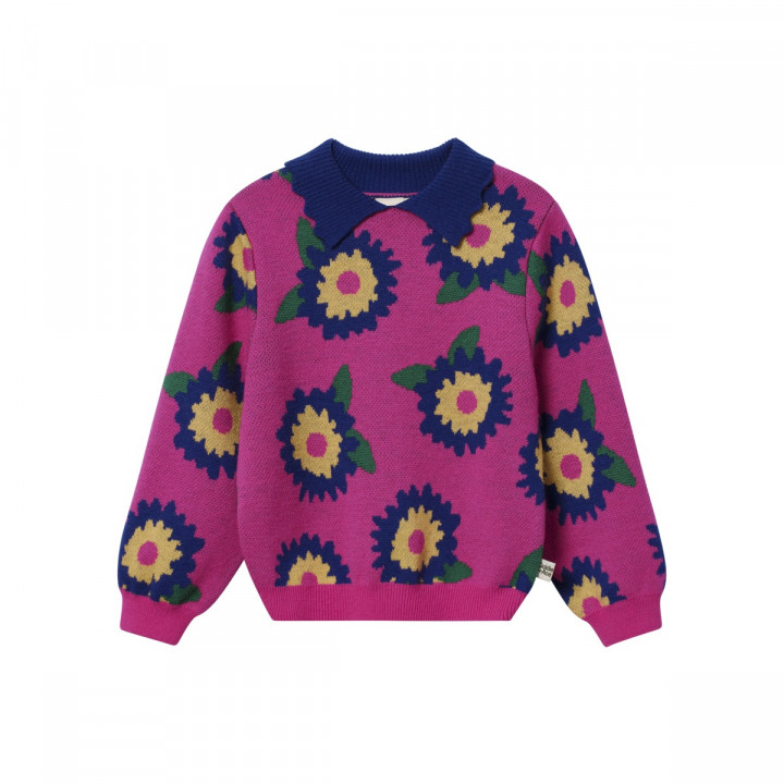 Daisy Knit Collar Sweater