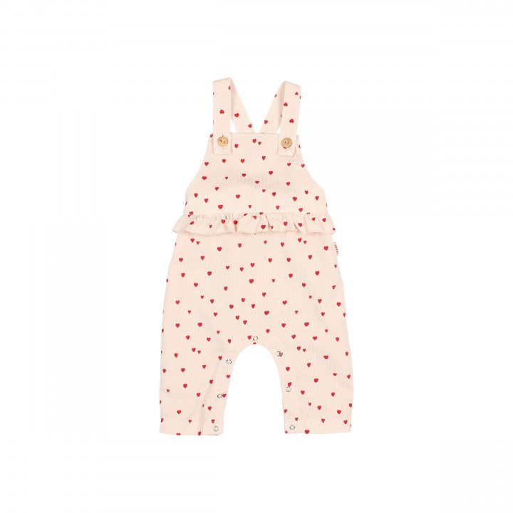BB Mini Cuore Dungaree Cream Pink