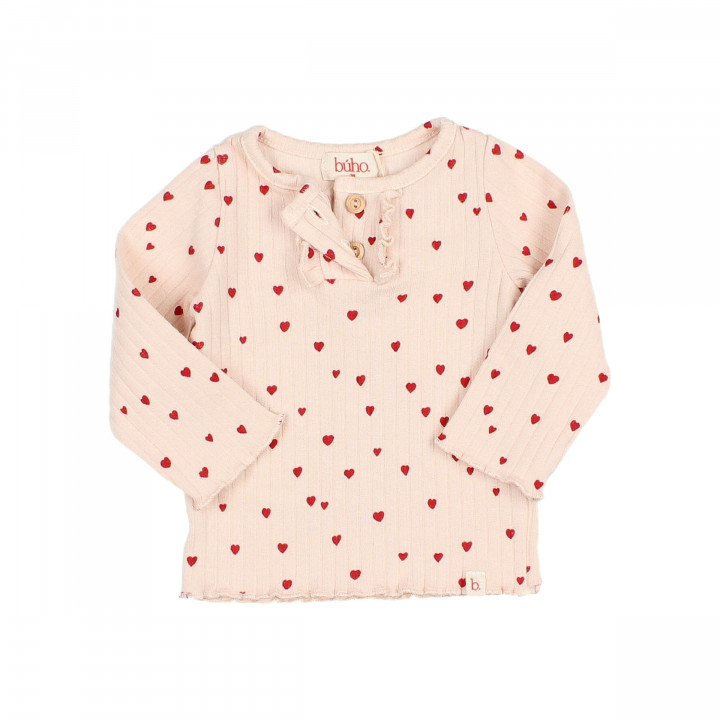 BB Mini Cuore T-Shirt Cream Pink