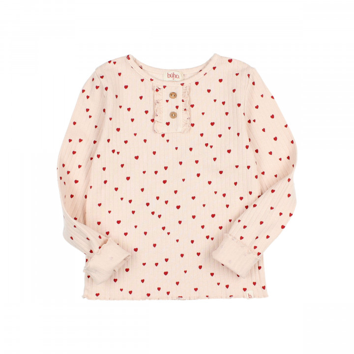 Mini Cuore T-Shirt Cream Pink
