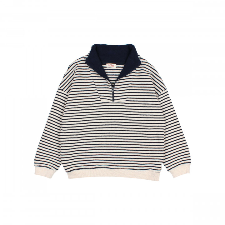 Soft Stripes Sweatshirt Navy