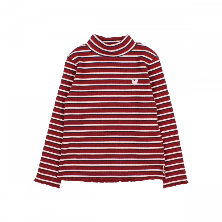 Fancy Stripes T-Shirt Pomegranate