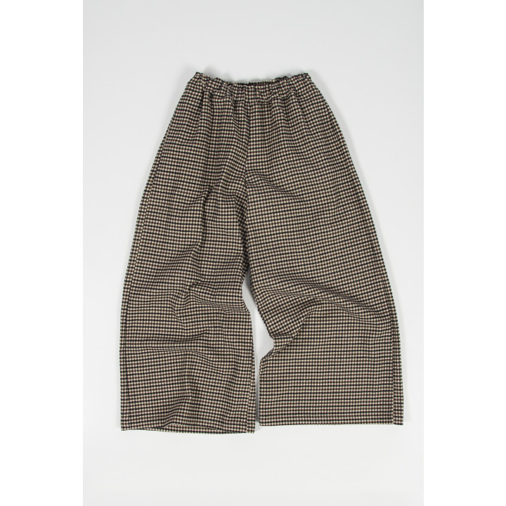Wide Check Trousers
