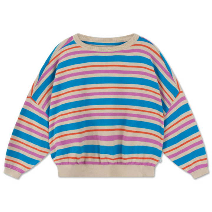 Knit Slouchy Sweater Poppy Stripe