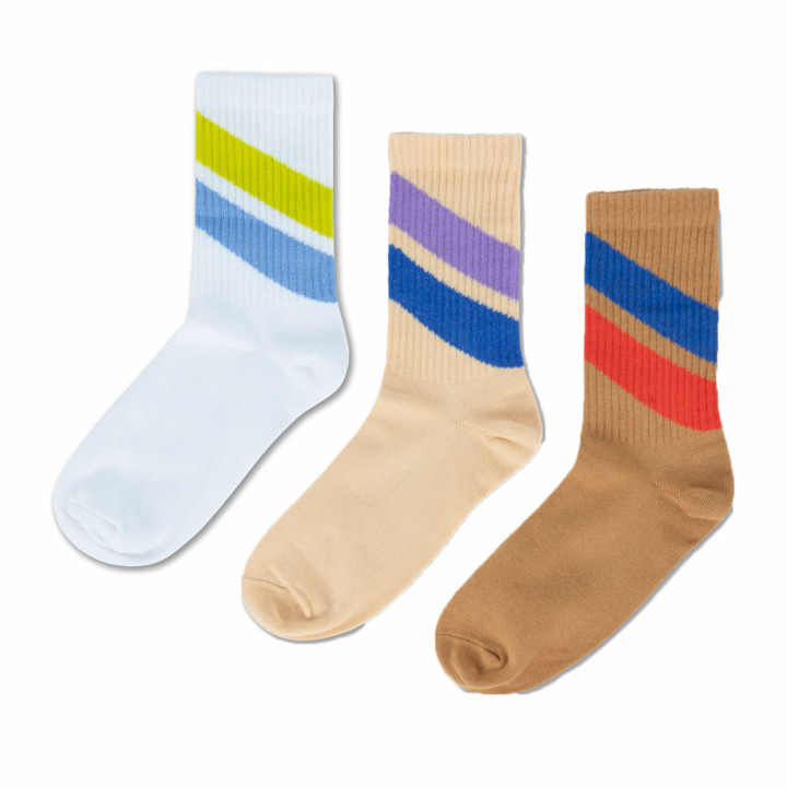 Sporty Socks 3 Pack Stripe