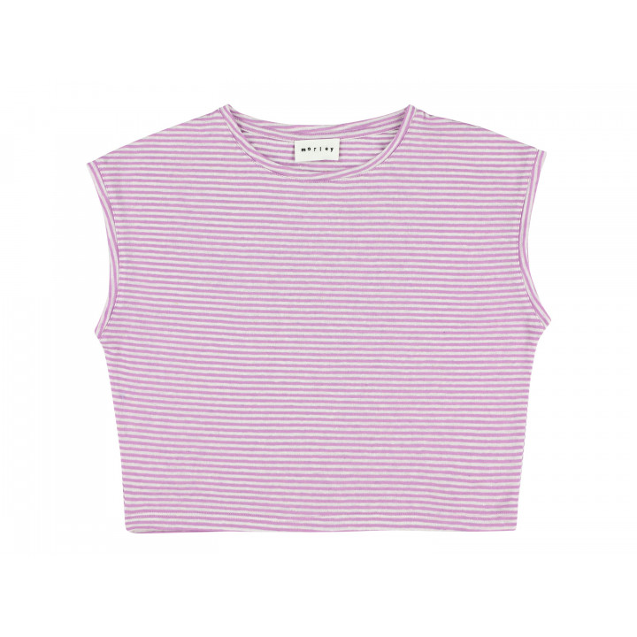 Satin Stripe T-shirt Orchid/Blush