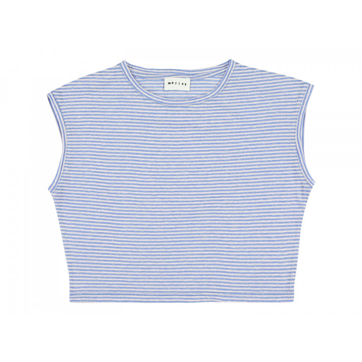 Satin Stripe T-shirt Pink/Blue