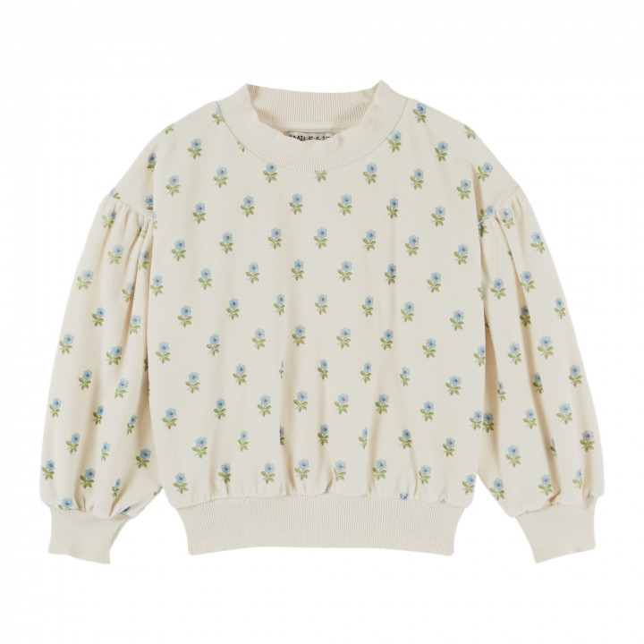 Printed Velvet Sweatshirt Scarlet
