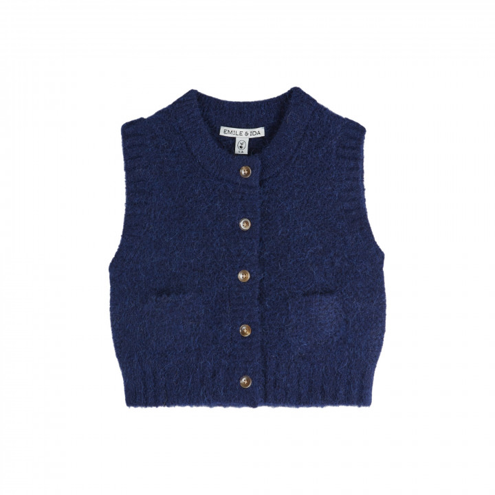 Sleeveless Cardigan Midnight