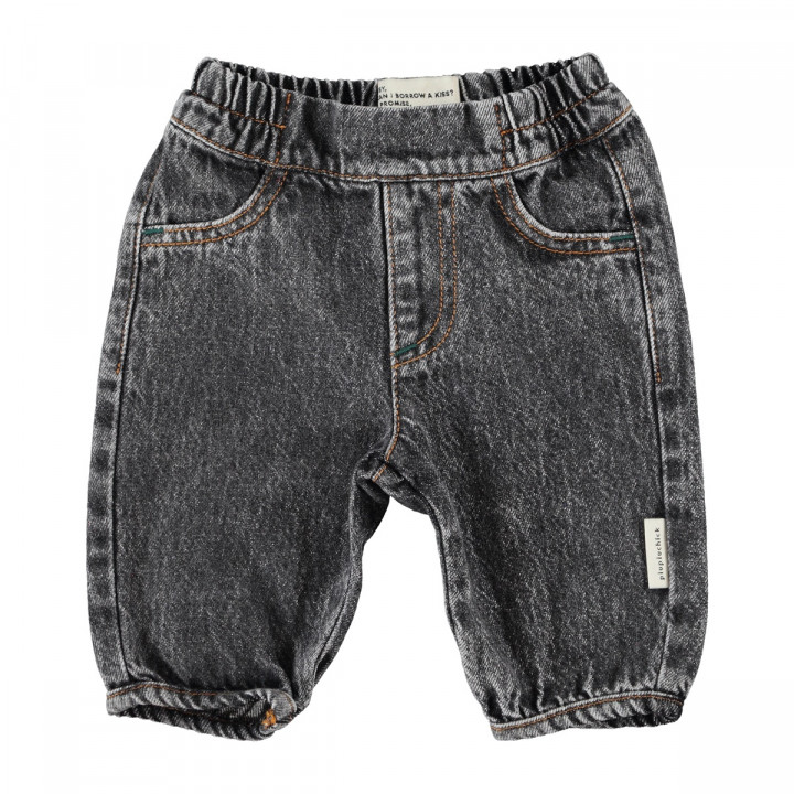 Baby Trousers | Washed Black Denim