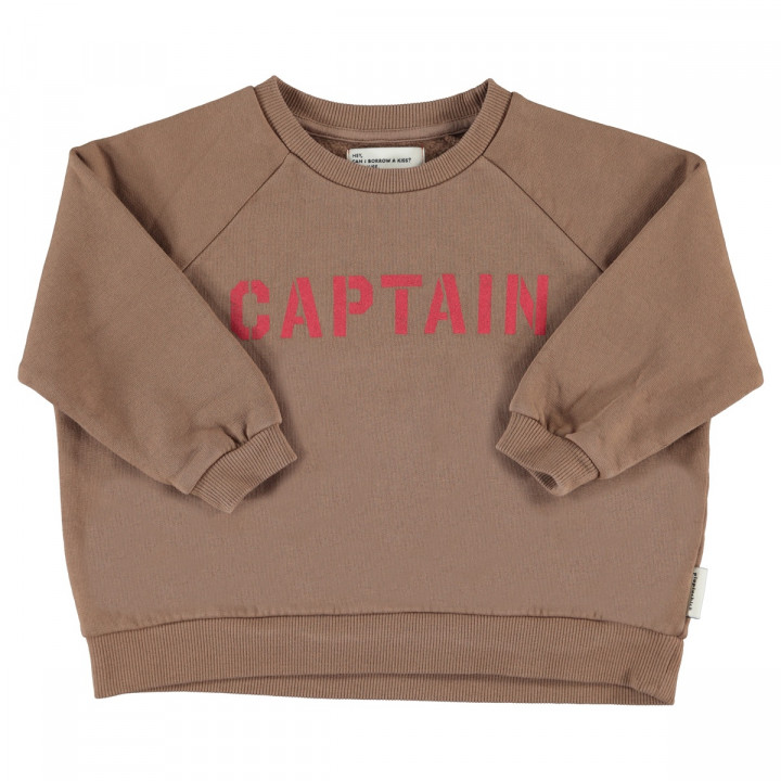 Sweatshirt | Brown W/ "captain" Print
