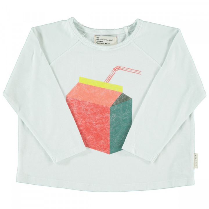 Longsleeve T'shirt | Light Grey W/ Multicolor Juice Box Print