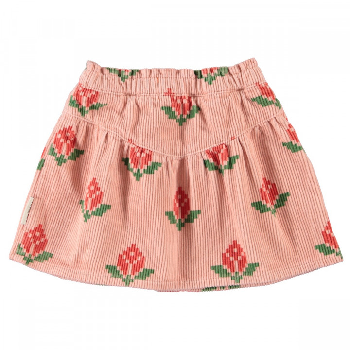 Short Skirt | Pink W/ Big Flowers