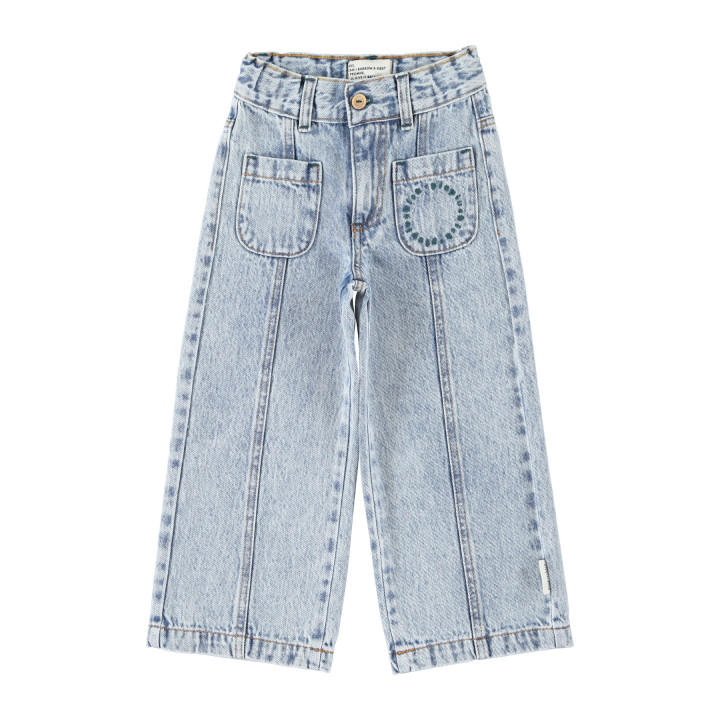 Flare Trousers | Fadded Light Blue Denim