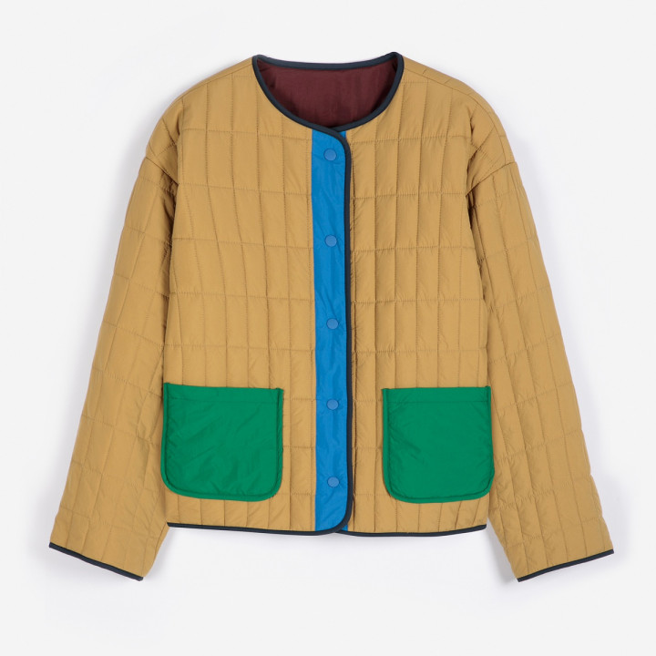 Color Block Light Padded Reversible Jacket