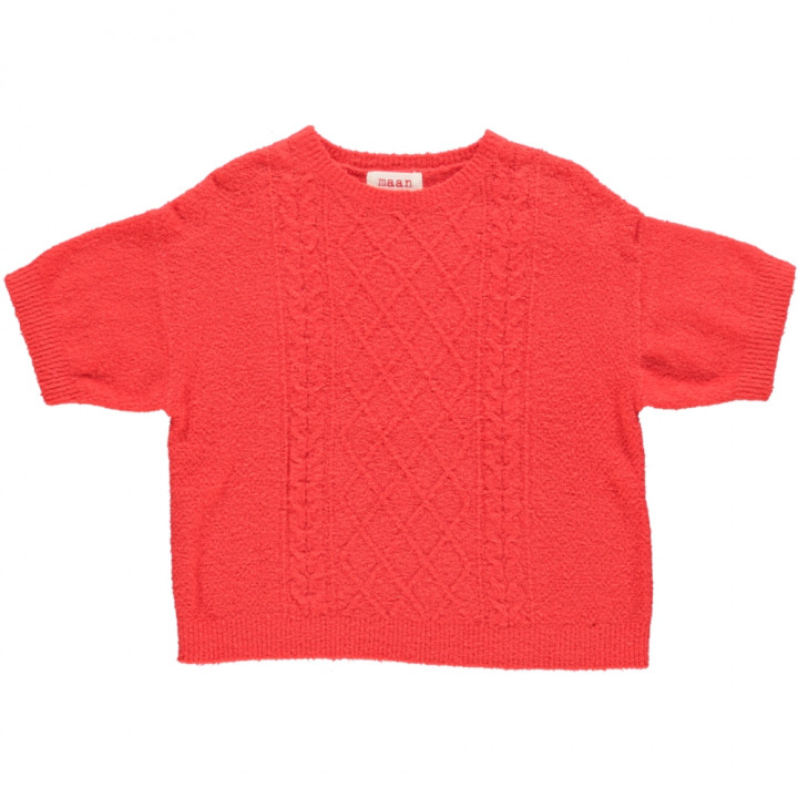 Dolphin Knit Top Poppy Red