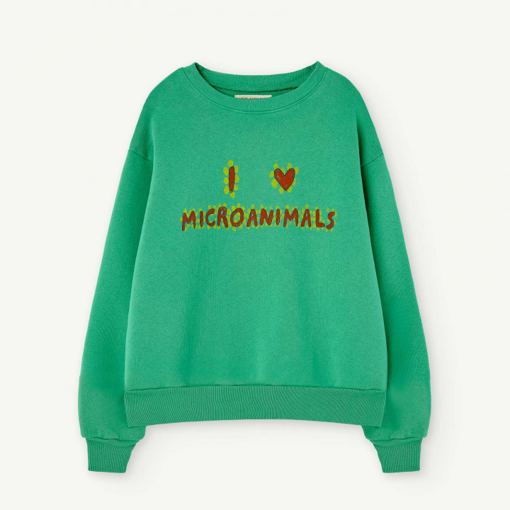 Bear Sweatshirt Green Micro Animals
