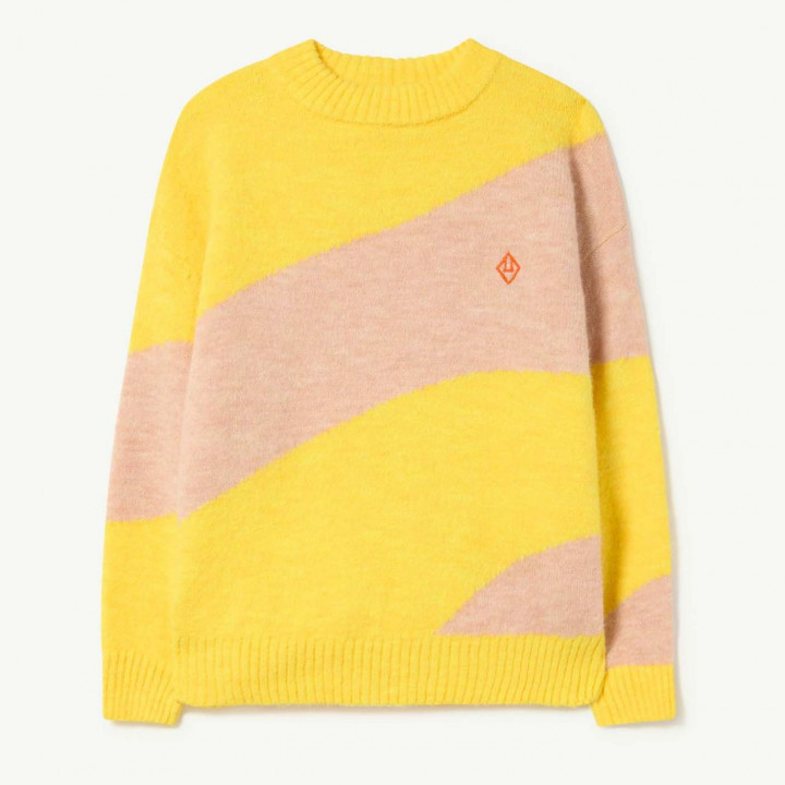 Bicolor Bull Kids Sweater Yellow