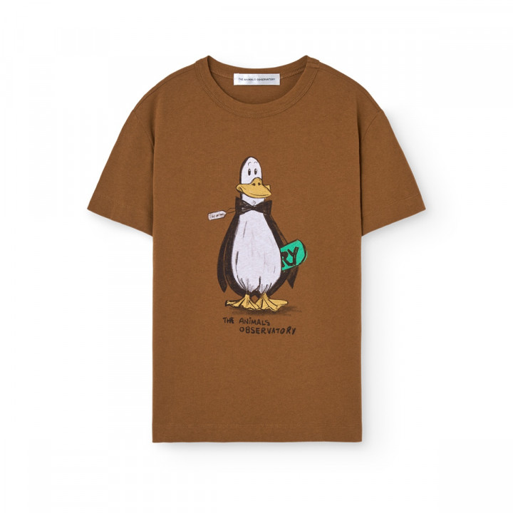 Rooster Kid T-shirt Brown