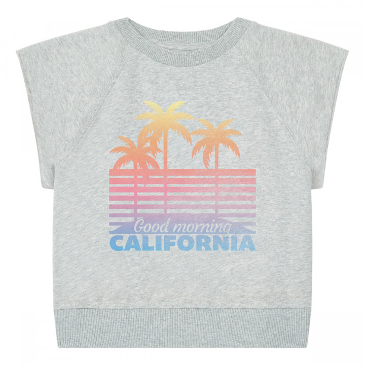 California Short Sleeve Sweatshirt Heather Grey