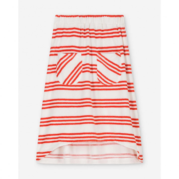 Jupe Fleur Terry Red Sporty Stripes