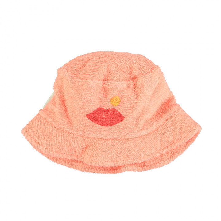 Hat Coral w/ Lips Print