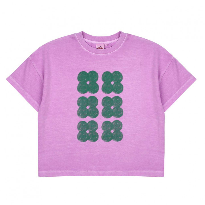 Clover Pigment T-Shirt Purple