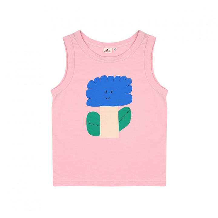 Big Flower Sleeveless T-Shirt Pink